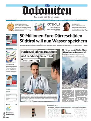 Prima Pagina "Dolomiten"