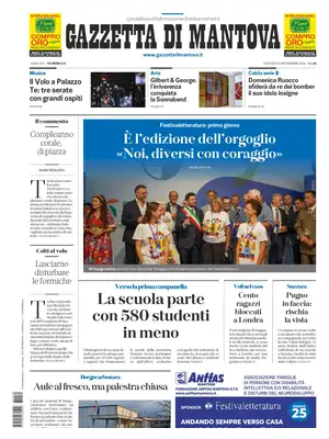 Prima Pagina "Gazzetta di Mantova"