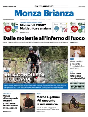 Prima Pagina "Il Giorno | Monza Brianza"