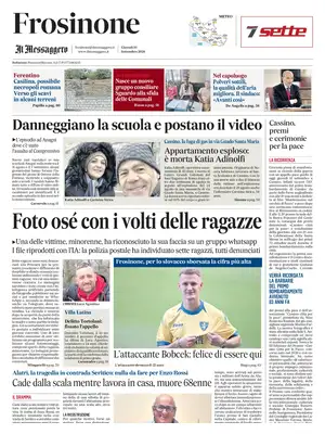 Prima Pagina "Il Messaggero | Frosinone"