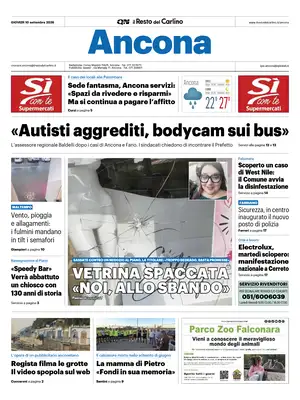 Prima Pagina "Il Resto del Carlino | Ancona"