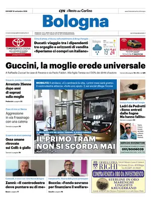 Prima Pagina "Il Resto del Carlino | Bologna"