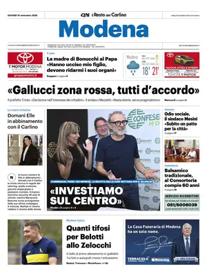 Prima Pagina "Il Resto del Carlino | Modena"