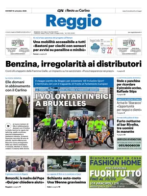 Prima Pagina "Il Resto del Carlino | Reggio"