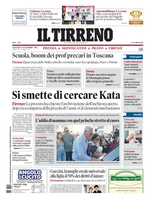 Prima Pagina "Il Tirreno | Firenze, Prato, Pistoia, Montecatini"