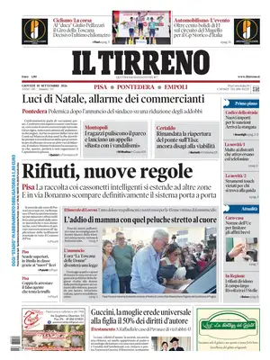 Prima Pagina "Il Tirreno | Pisa, Pontedera"