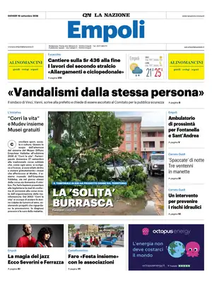 Prima Pagina "La Nazione | Empoli"