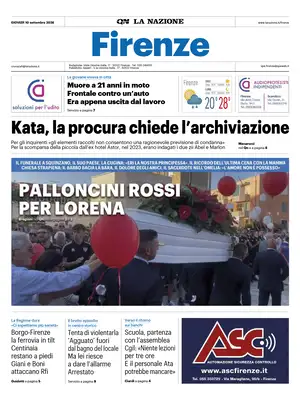 Prima Pagina "La Nazione | Firenze"