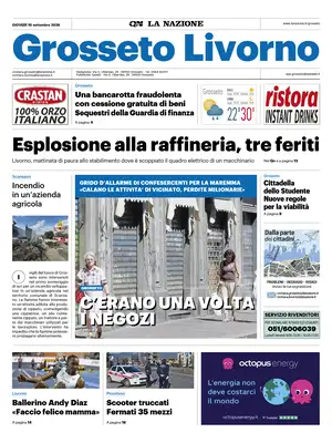 Prima Pagina "La Nazione | Grosseto Livorno"