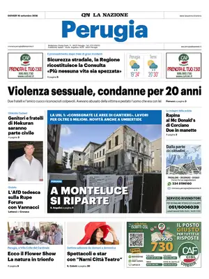 Prima Pagina "La Nazione | Perugia"