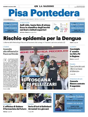Prima Pagina "La Nazione | Pisa Pontedera"