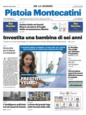 Prima Pagina "La Nazione | Pistoia Montecatini"