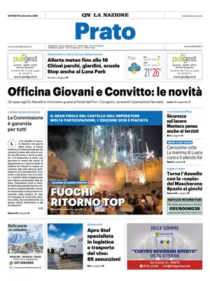 Prima Pagina "La Nazione | Prato"
