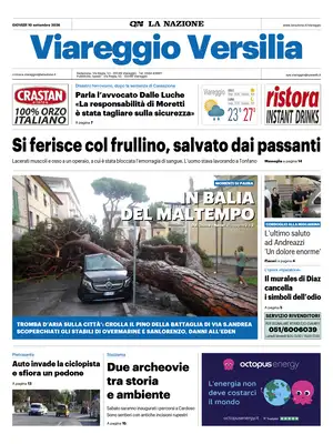 Prima Pagina "La Nazione | Viareggio Versilia"