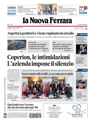 Prima Pagina "La Nuova Ferrara"