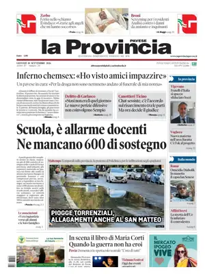 Prima Pagina "La Provincia Pavese"