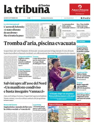 Prima Pagina "La Tribuna di Treviso"