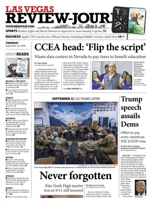 Prima Pagina "Las Vegas Review-Journal"