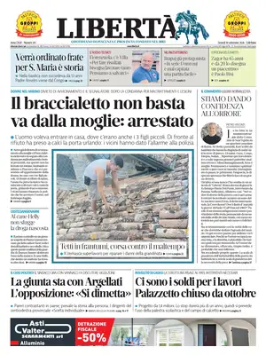 Prima Pagina "Libertà | Piacenza"