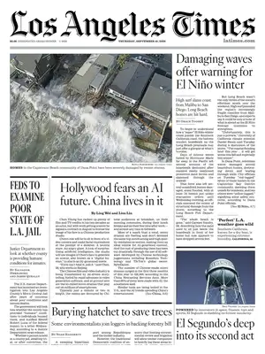 Prima Pagina "Los Angeles Times"