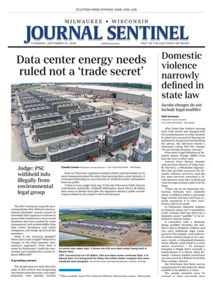 Prima Pagina "Milwaukee Journal Sentinel"