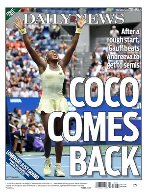 Prima Pagina "NY Daily News SPORTS"