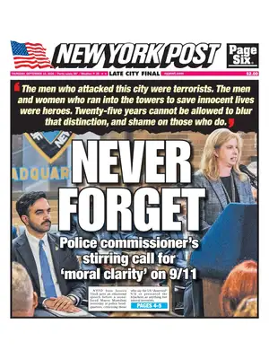 Prima Pagina "New York Post"