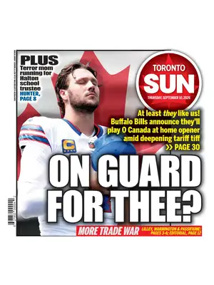 Prima Pagina "Toronto Sun"