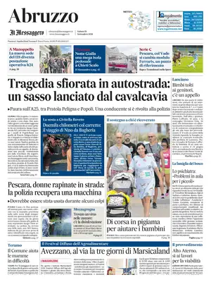 Prima Pagina "Il Messaggero | Abruzzo"