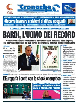 Prima Pagina "Le Cronache Lucane"