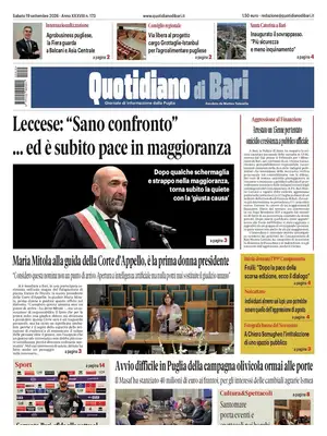 Prima Pagina "Quotidiano di Bari"
