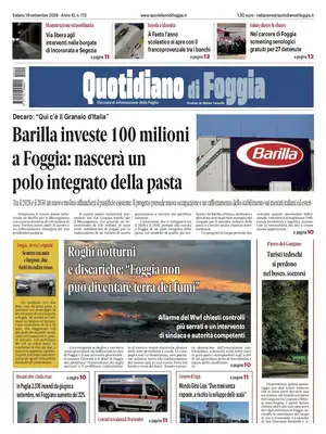 Prima Pagina "Quotidiano di Foggia"
