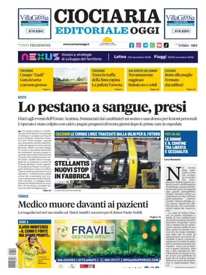 Prima Pagina "Ciociaria Editoriale Oggi"