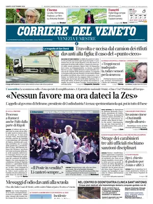 Prima Pagina "Corriere del Veneto"