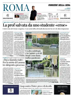 Prima Pagina "Corriere della Sera | Roma"