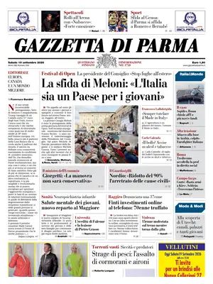 Prima Pagina "Gazzetta di Parma"