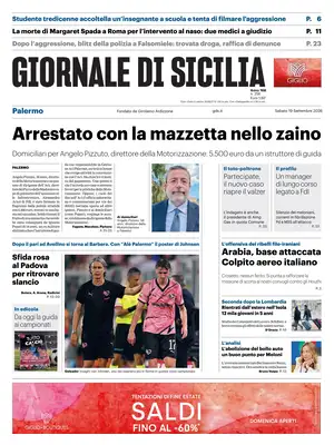 Prima Pagina "Giornale di Sicilia | Palermo"