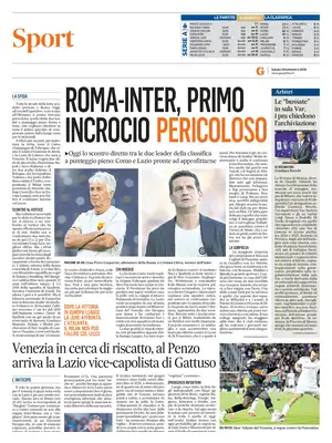 Prima Pagina "Il Gazzettino SPORT"