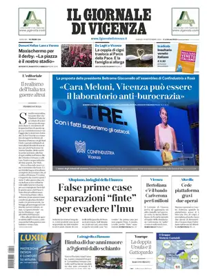 Prima Pagina "Il Giornale di Vicenza"