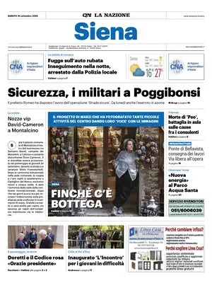 Prima Pagina "La Nazione | Siena"