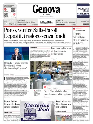 Prima Pagina "La Repubblica | Genova"