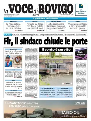 Prima Pagina "La Voce di Rovigo"