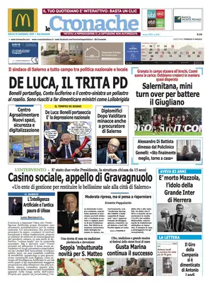 Prima Pagina "Le Cronache | Salerno"