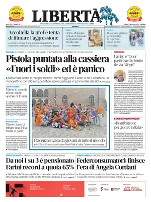 Prima Pagina "Libertà | Piacenza"