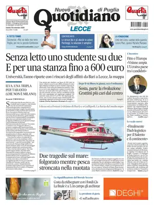 Prima Pagina "Nuovo Quotidiano di Puglia | Lecce"