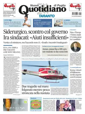 Prima Pagina "Nuovo Quotidiano di Puglia | Taranto"