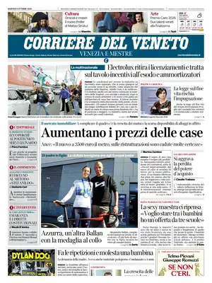 Prima Pagina "Corriere del Veneto"