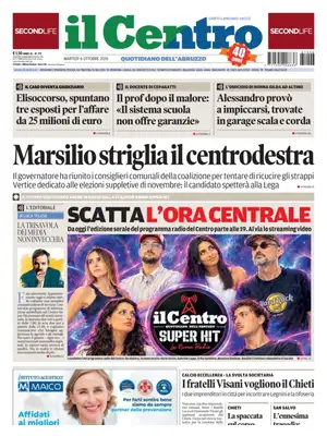 Prima Pagina "Il Centro | Chieti"