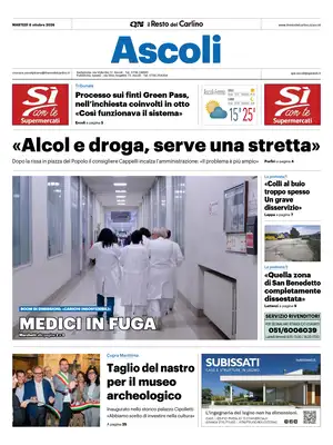Prima Pagina "Il Resto del Carlino | Ascoli - Fermo"