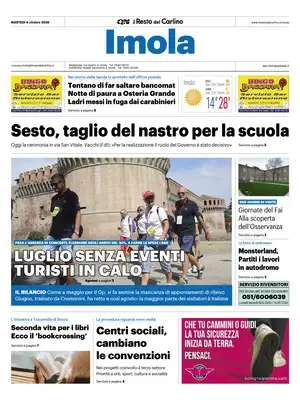 Prima Pagina "Il Resto del Carlino | Imola"